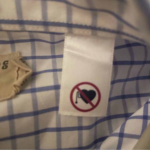 DULUTH WrinkleFighter Magnetic Closure Short Sleeve Plaid Dress Shirt Mens Large - Picture 8 of 8